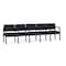 Lesro Lenox Steel 5 Seater with Center Arms, Navy/Midnight Seat, Navy/Midnight Back, 106.5 W 24.5 L 32 H LS5103 - alternate 1